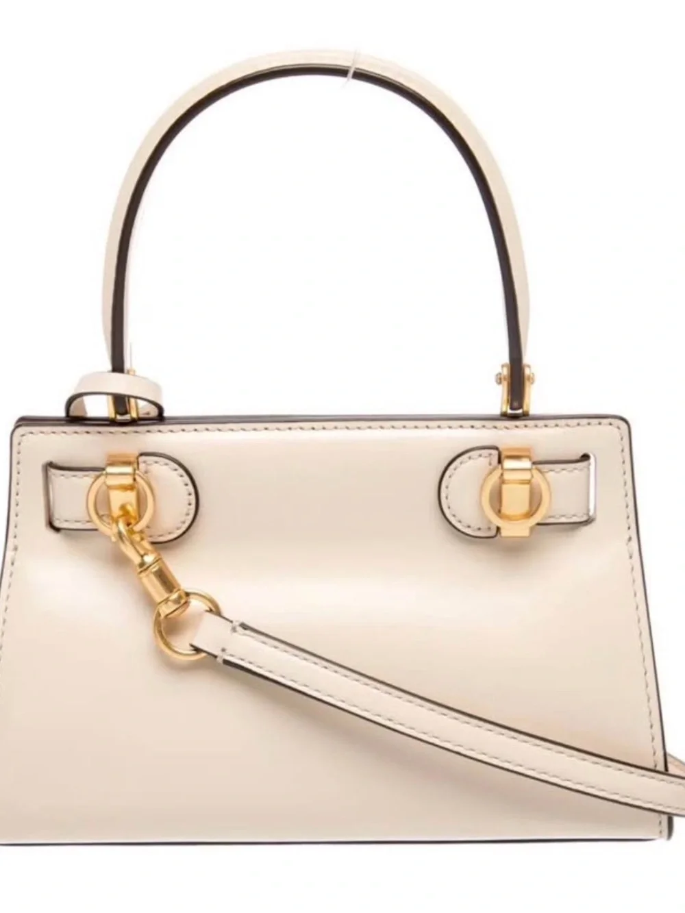 Tory Burch Leather Lee Radziwill Petite Leather Top-Handle Crossbody Bag